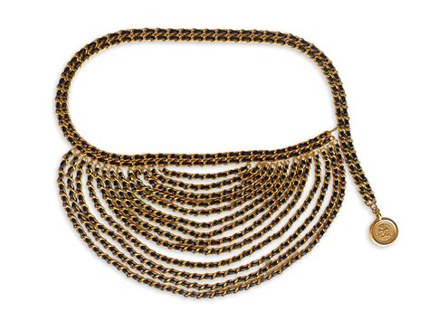 chanel woven chain necklace